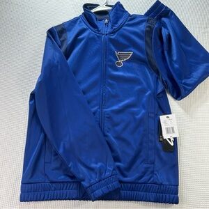 Women’s GIII 4 Her St. Louis Blues Track Style Jacket Blinged Out Size M